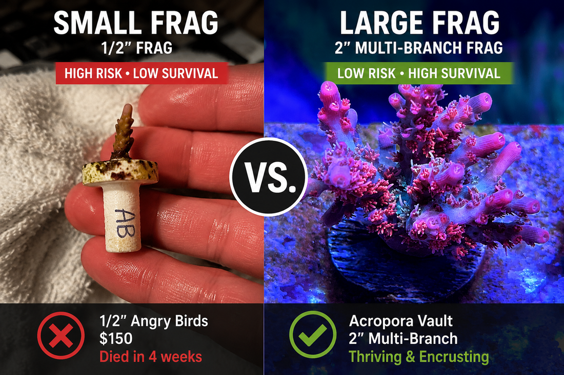 Small Acropora Frags vs Large Frags: The Long-Term Reality of SPS Survival and Growth
